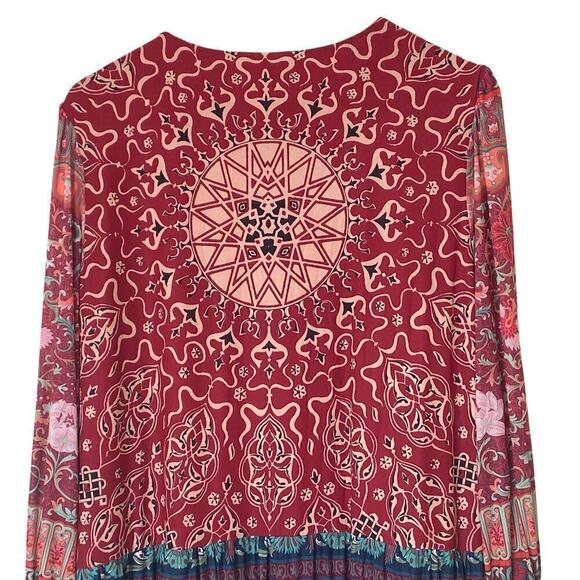 BLACKMILK Floral Boho Long Sleeve Maxi Dress, Size X-Large - Picture 6 of 10